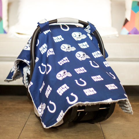 Indianapolis Colts - 2 in 1 Baby Car Seat Canopy and Breast Feeding Nursing Cover