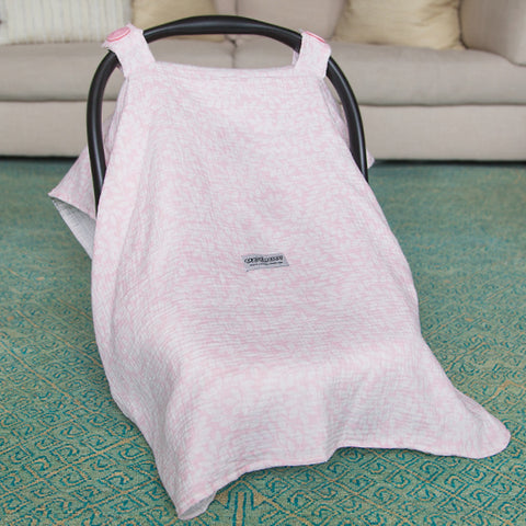 Ivy Muslin - 2 in 1 Baby Car Seat Canopy and Breast Feeding Nursing Cover