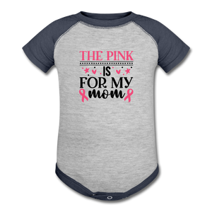 This is for My Mom Baseball Baby Bodysuit - heather gray/navy