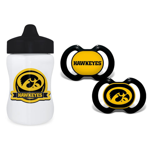 University of Iowa 9oz Sippy Cup & 2pk Pacifiers Set
