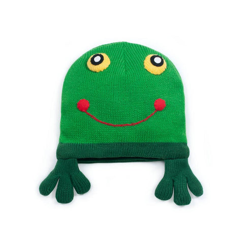 Smiling Frog Baby Knit Hat