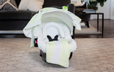 Lucas Muslin - Car Seat Canopy 5 Pc Whole Caboodle Baby Infant Car Seat Cover Kit with Minky Fabric