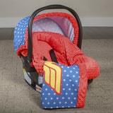 Wonder Woman - Carseat Canopy 5 Pc Whole Caboodle Baby Infant Car Seat Cover Kit with Minky Fabric