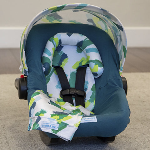 Dylan - Car Seat Canopy 5 Pc Whole Caboodle Baby Infant Car Seat Cover Kit with Minky Fabric