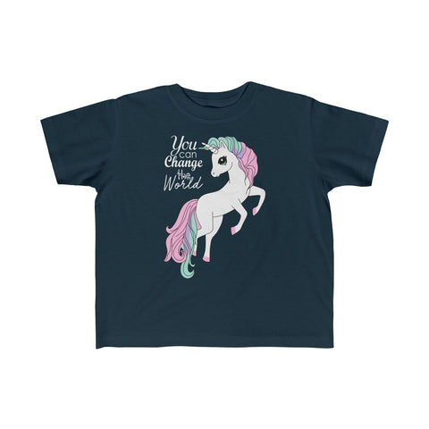 Unicorn You can Change the World Girl Tee