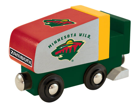Minnesota Wild NHL  Zamboni Wood Train Engine