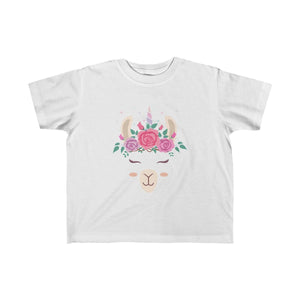 Toddler Floral Llama Unicorn Girls Tee