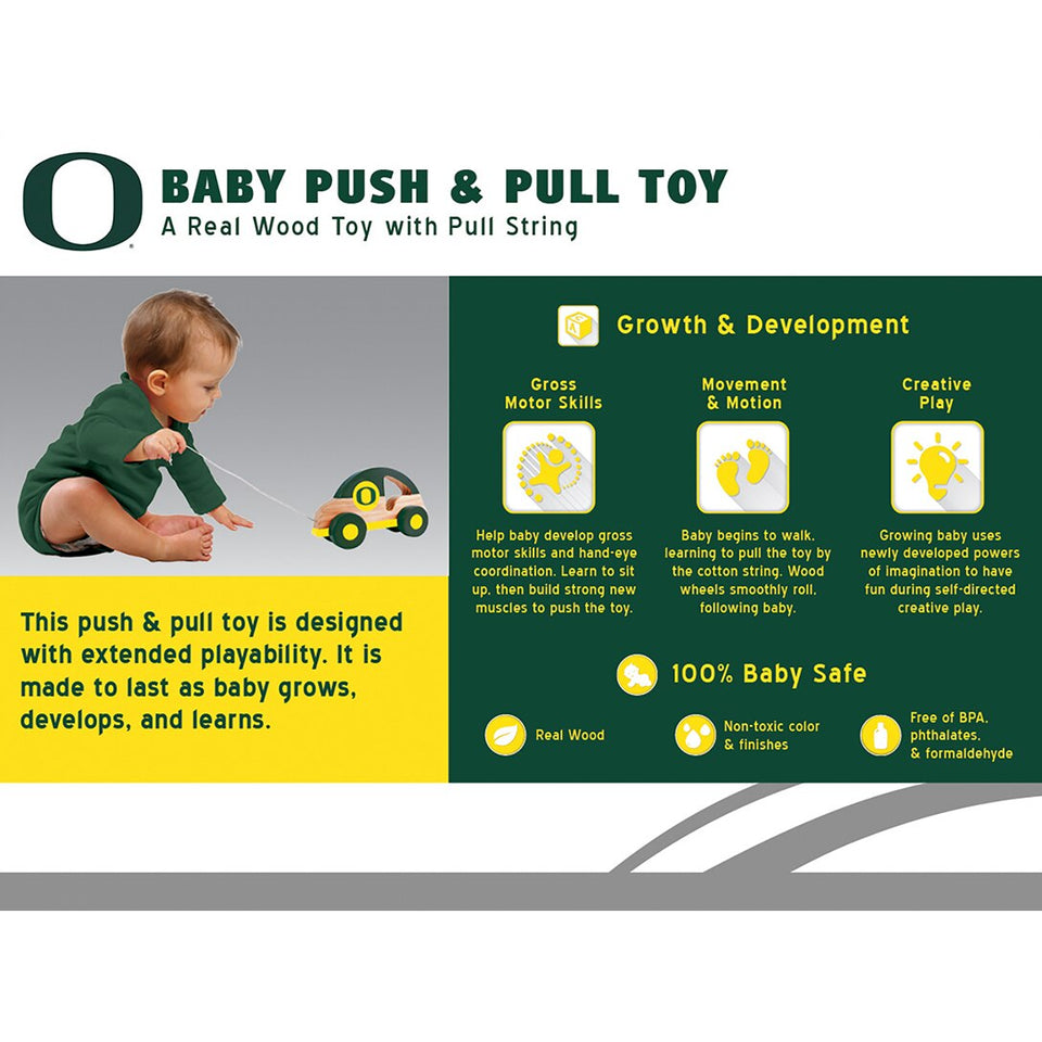 Oregon Ducks Push & Pull Wooden Toy