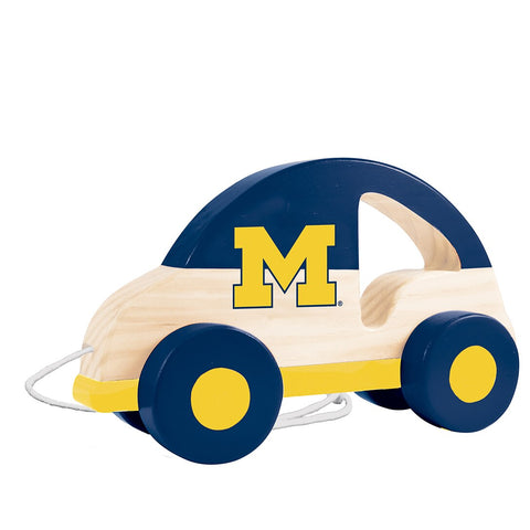 Michigan Wolverines Push & Pull Wooden Toy