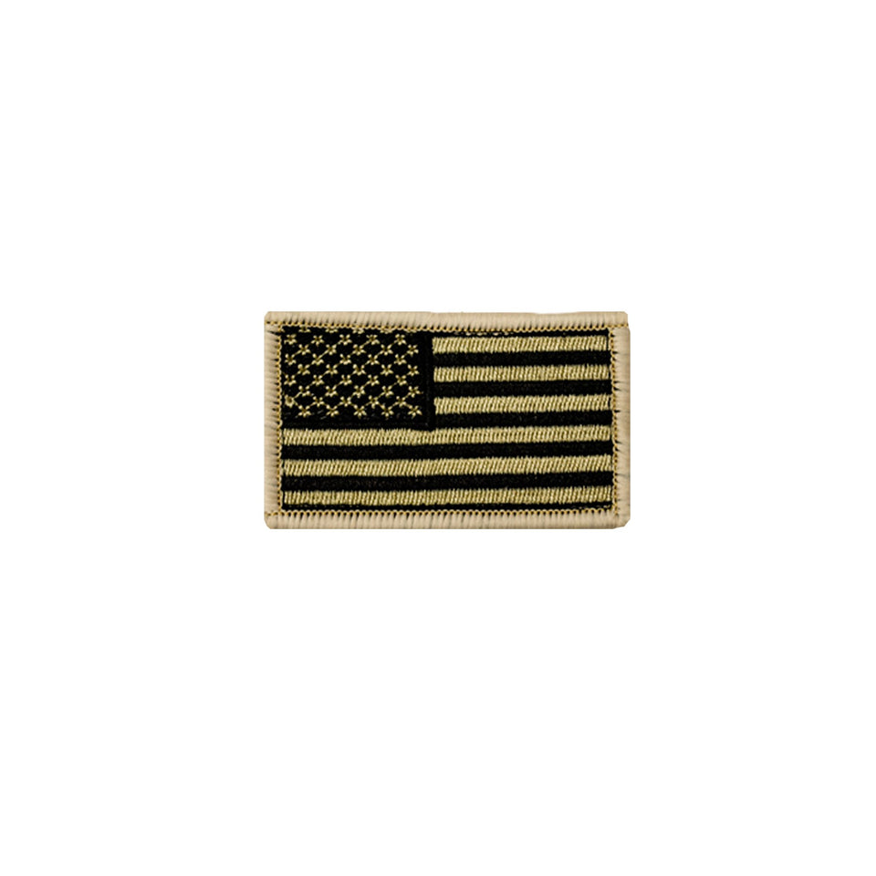 American Flag Patch in Tan and Black Color