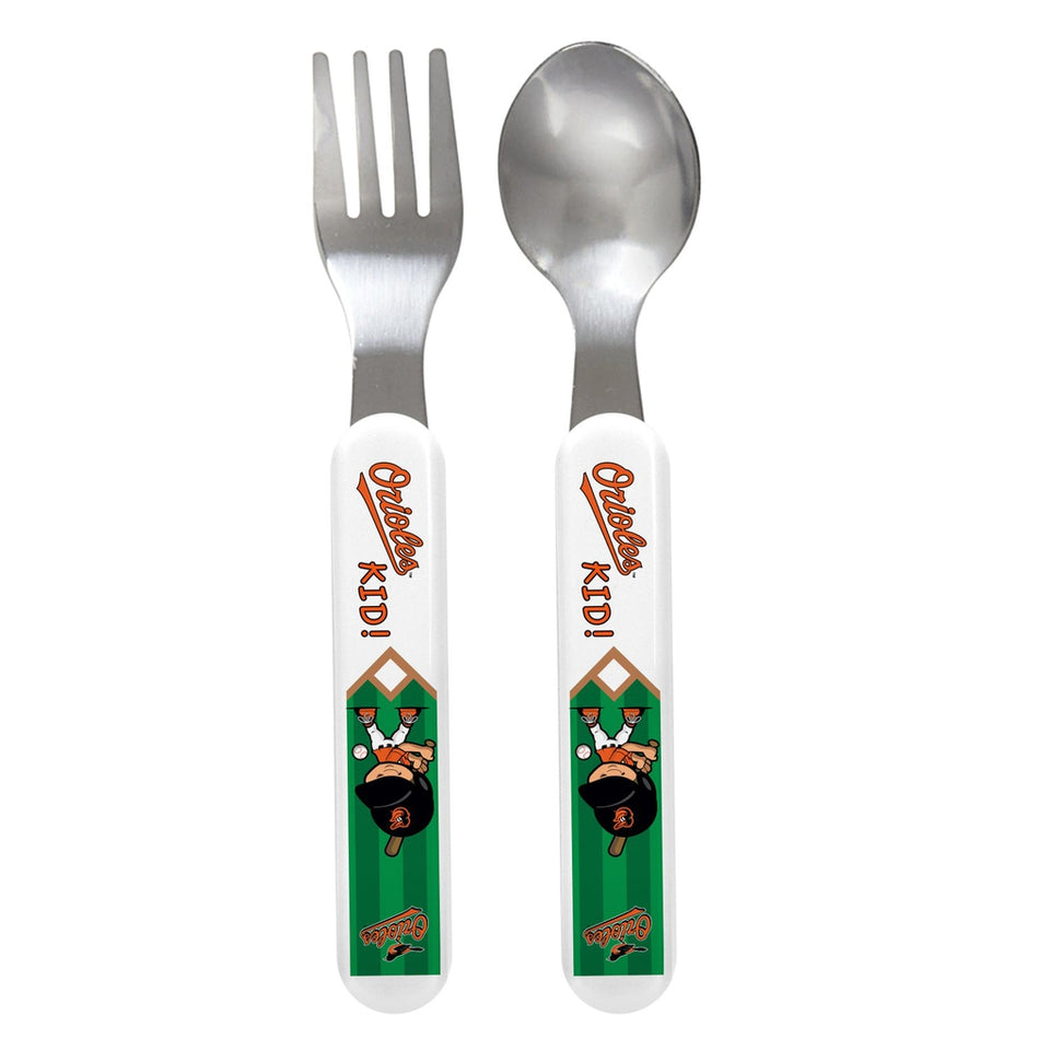 Fork & Spoon Set - Baltimore Orioles-justbabywear