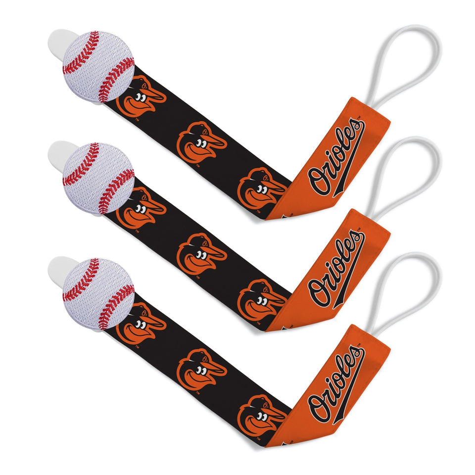 Pacifier Clip (3 Pack) - Baltimore Orioles-justbabywear