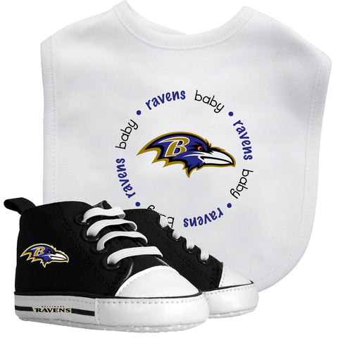 Bib & Prewalker Gift Set - Baltimore Ravens-justbabywear