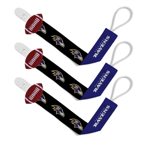Pacifier Clip (3 Pack) - Baltimore Ravens-justbabywear