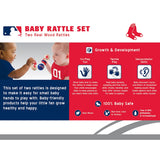 Boston Red Sox 2 Pack Wood Baby Rattles