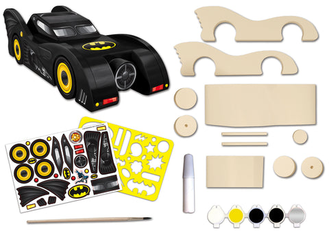 Batmobile Licensed Buildable Wood Paint DIY Kit