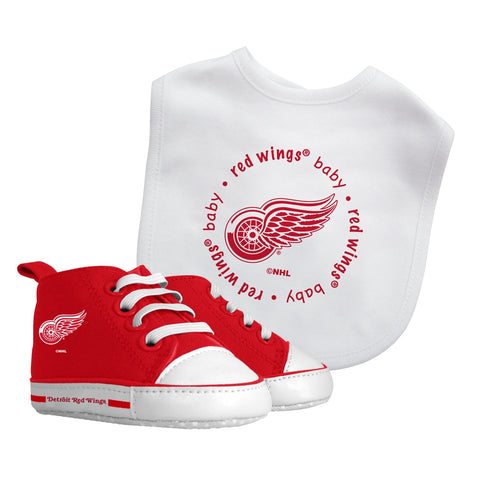 Bib & Prewalker Gift Set - Detroit Red Wings-justbabywear
