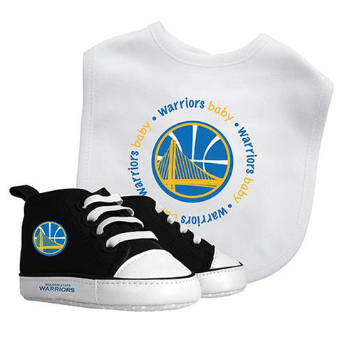 Bib & Prewalker Gift Set - Golden State Warriors-justbabywear
