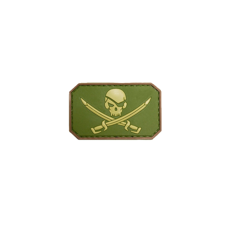 OD Green Skull and Crossbones "Jolly Roger" Patch