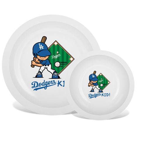 Plate & Bowl Set - Los Angeles Dodgers-justbabywear