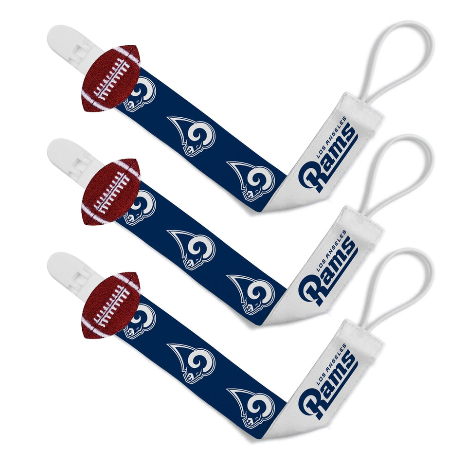 Pacifier Clip (3 Pack) - Los Angeles Rams-justbabywear