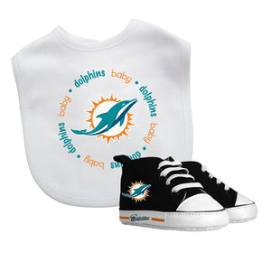 Bib & Prewalker Gift Set - Miami Dolphins-justbabywear