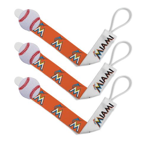 Pacifier Clip (3 Pack) - Miami Marlins-justbabywear