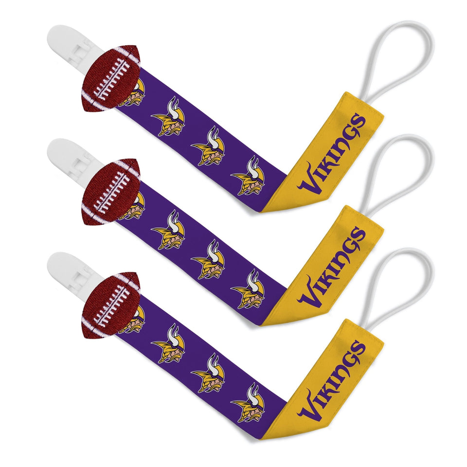 Pacifier Clip (3 Pack) - Minnesota Vikings-justbabywear