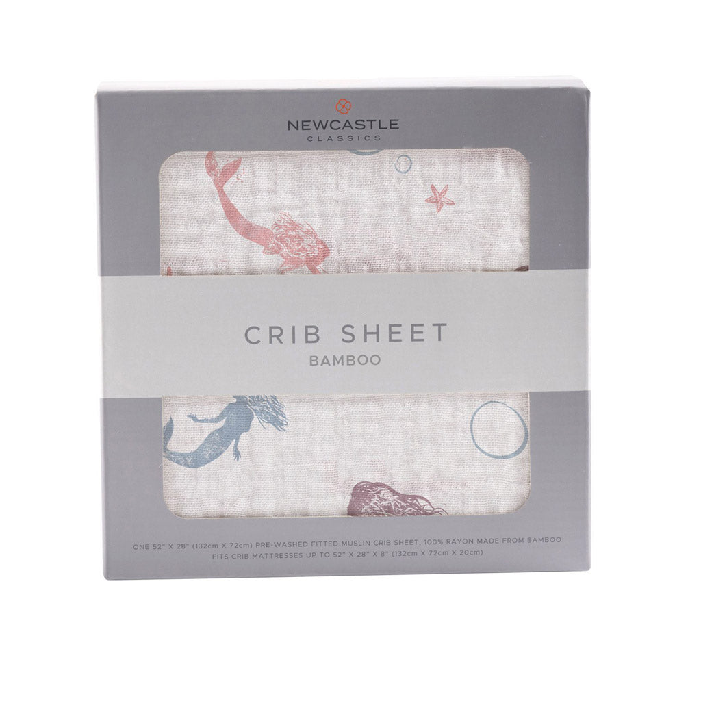 Mermaids Bamboo Muslin Crib Sheet