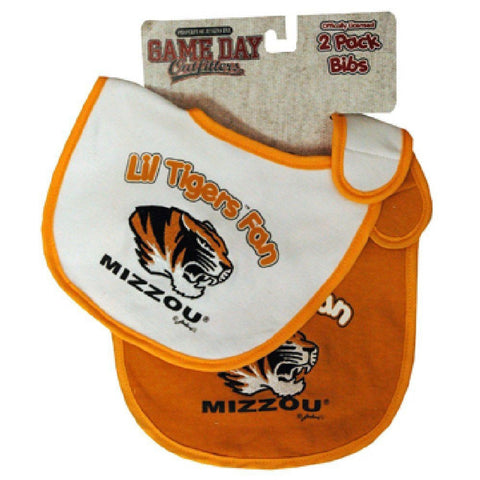Missouri Tigers 2pc Team Color Baby Bibs