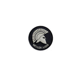 Black and Gray Molon Labe Spartan Helmet PVC Patch