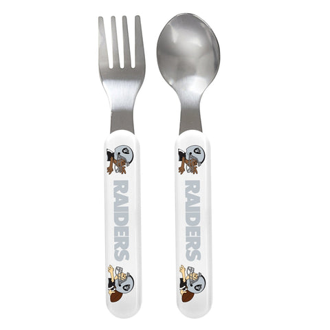 Fork & Spoon Set - Oakland Raiders-justbabywear