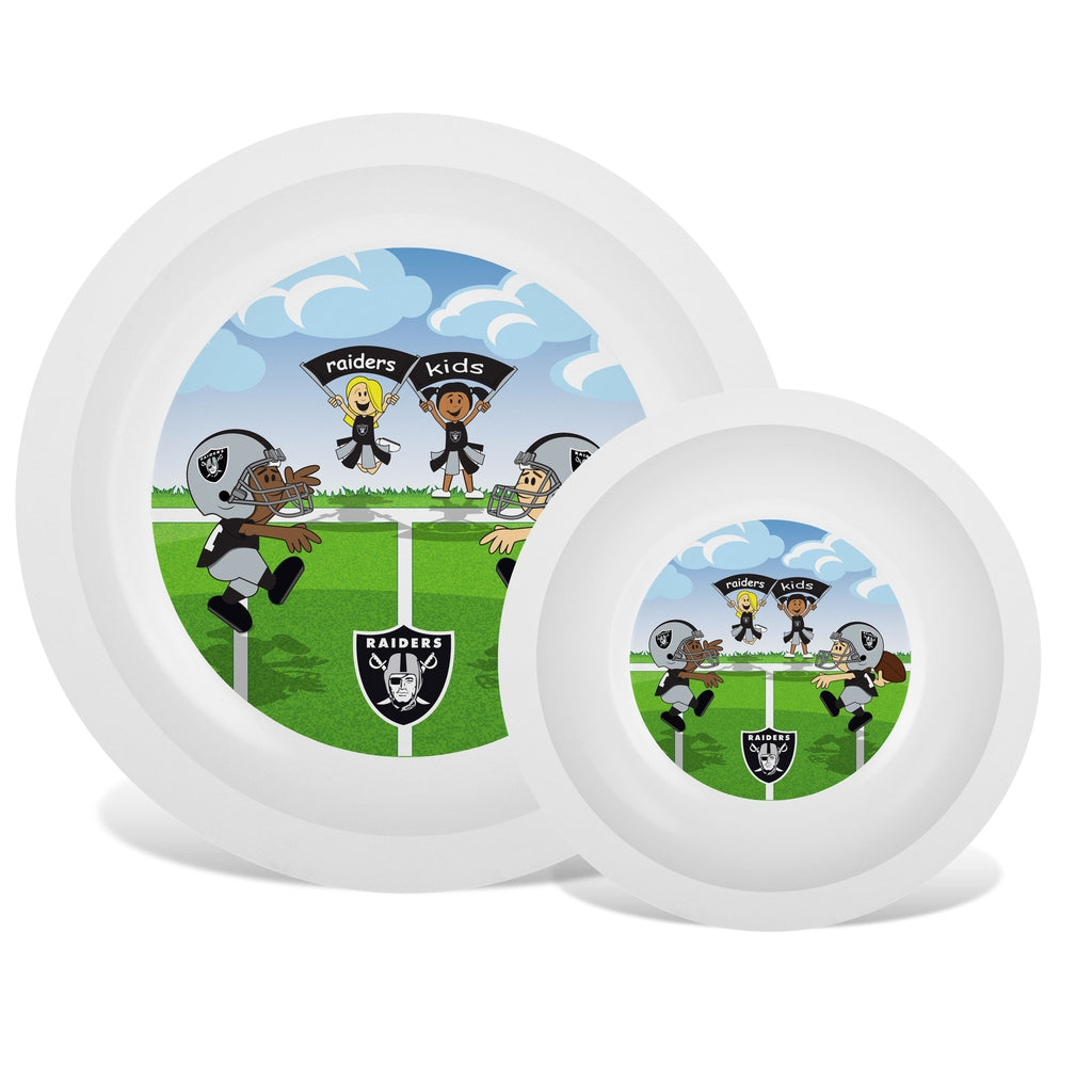 Plate & Bowl Set - Oakland Raiders-justbabywear