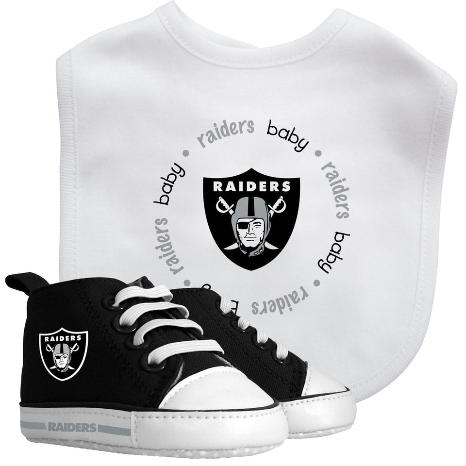 Bib & Prewalker Gift Set - Oakland Raiders-justbabywear