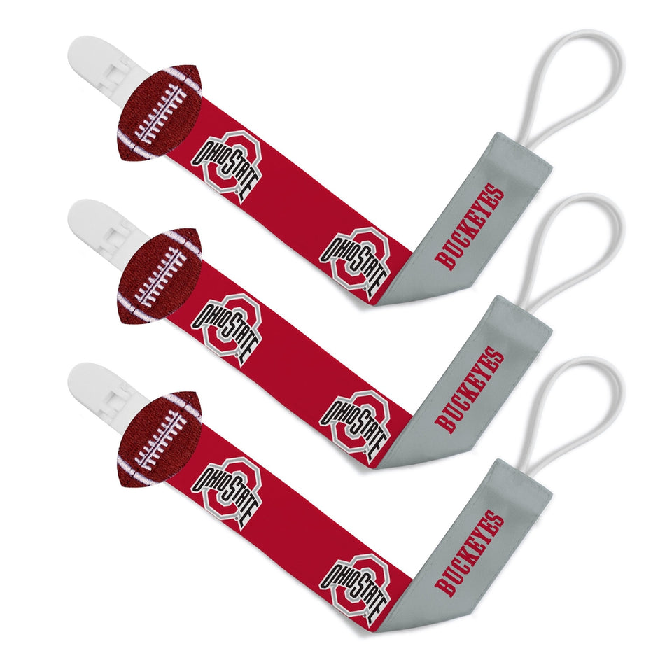 Pacifier Clip (3 Pack) - Ohio State University-justbabywear