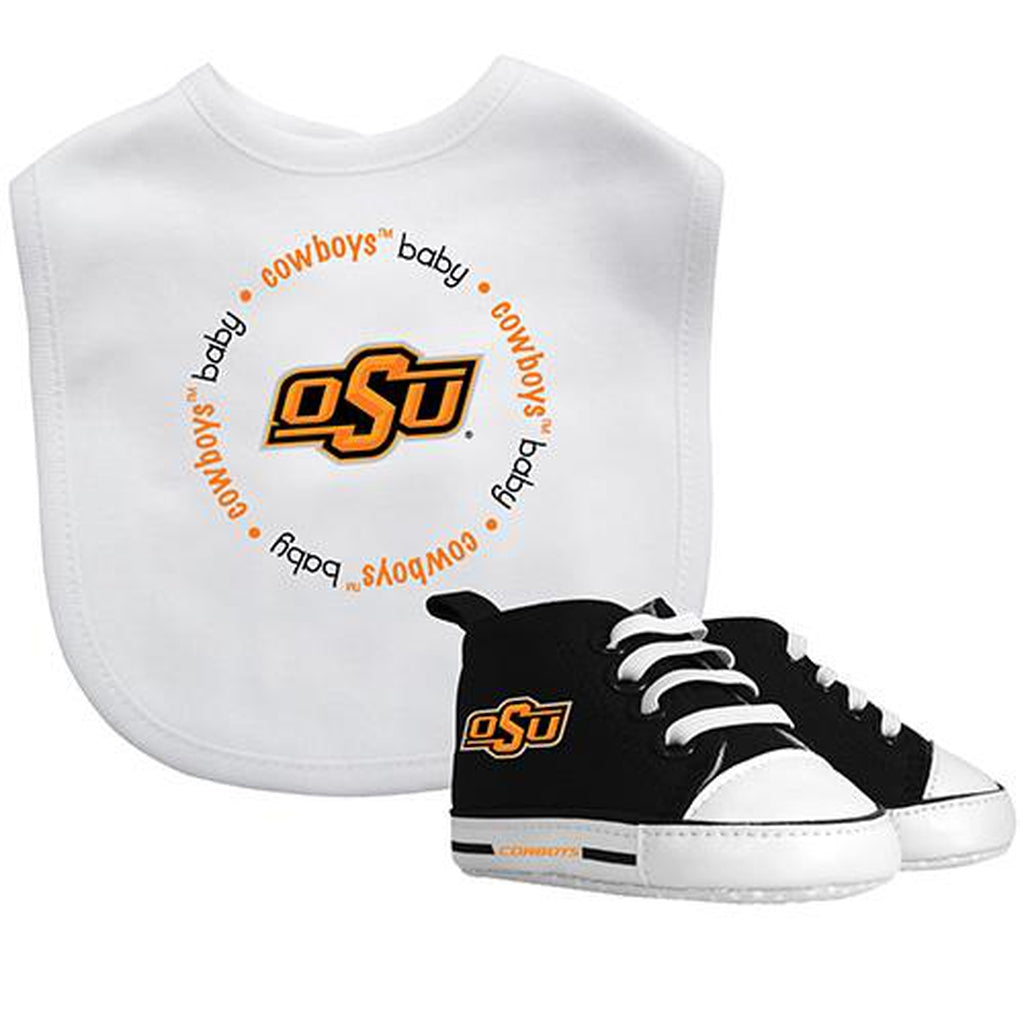 Bib & Prewalker Gift Set - Oklahoma State University-justbabywear