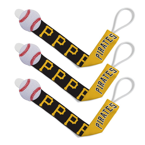 Pacifier Clip (3 Pack) - Pittsburgh Pirates-justbabywear
