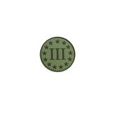 Green 3% III Round Defend Liberty PVC Patch