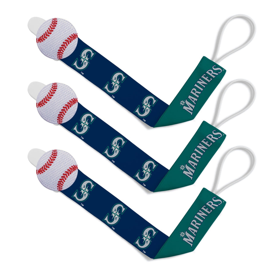 Pacifier Clip (3 Pack) - Seattle Mariners-justbabywear