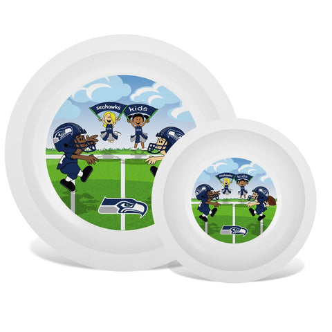 Plate & Bowl Set - Seattle Seahawks-justbabywear