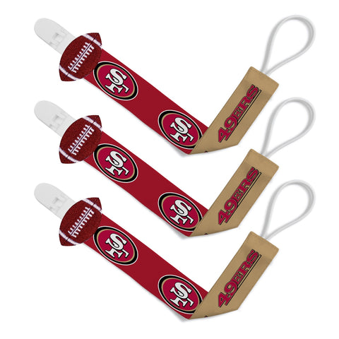 Pacifier Clip (3 Pack) - San Francisco 49ers-justbabywear