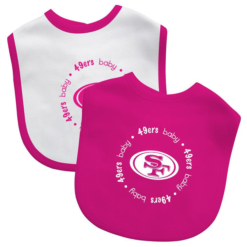 Bibs (2 Pack) - San Francisco 49ers Pink-justbabywear