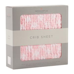 Primrose Pink Plaid Cotton Muslin Crib Sheet
