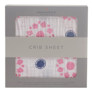 Primrose Indigo Baby Crib Sheet
