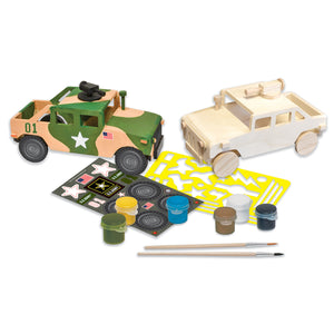 U.S. Army Licensed Humvee Wood Craft DIY Paint Kit