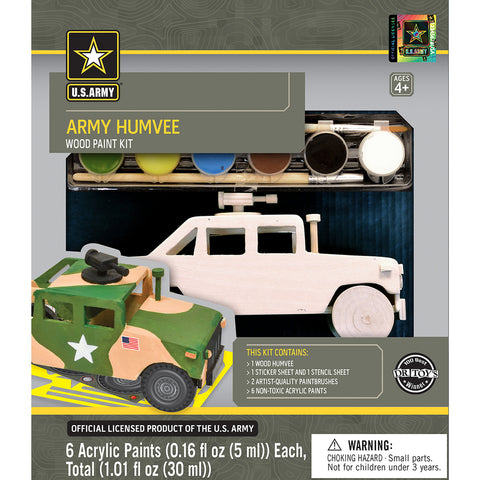U.S. Army Licensed Humvee Wood Craft DIY Paint Kit