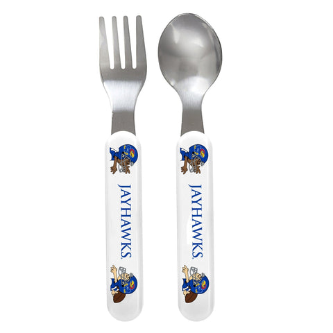 Fork & Spoon Set - Kansas, University of-justbabywear