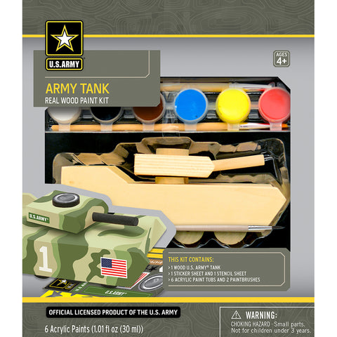 U.S. Army Licensed Tank Wood Craft DIY Paint Kit