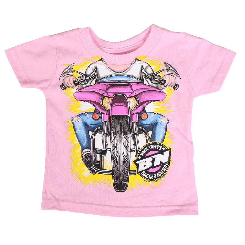 Pink Bagger Nation Headless Shirt for Baby Girls and Toddlers