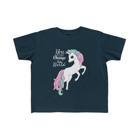 Unicorn You can Change the World Girl Tee